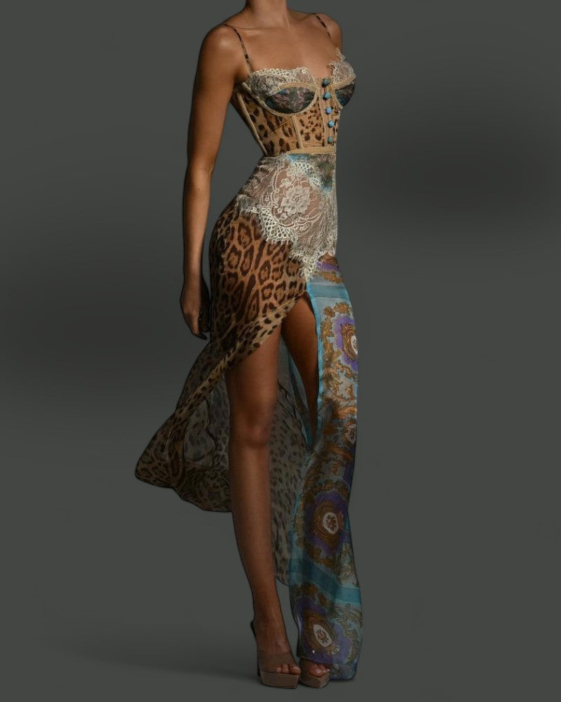 TALIVÉ | LEOPARD CORSET DRESS
