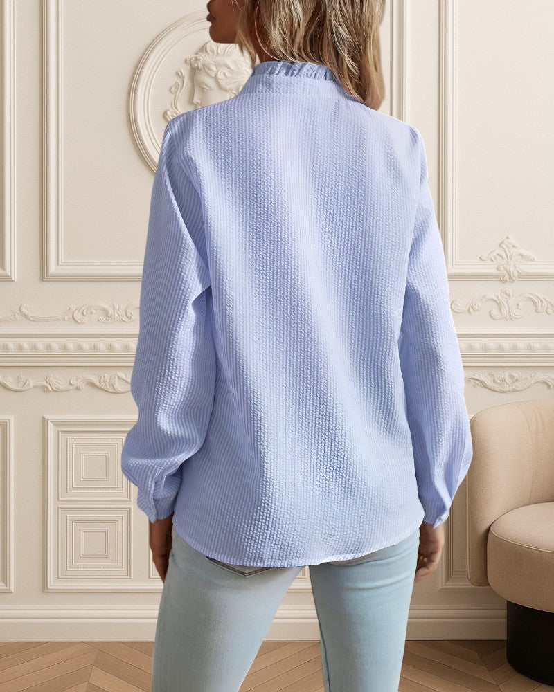 LUNERA | GATHERED RUFFLE BLOUSE