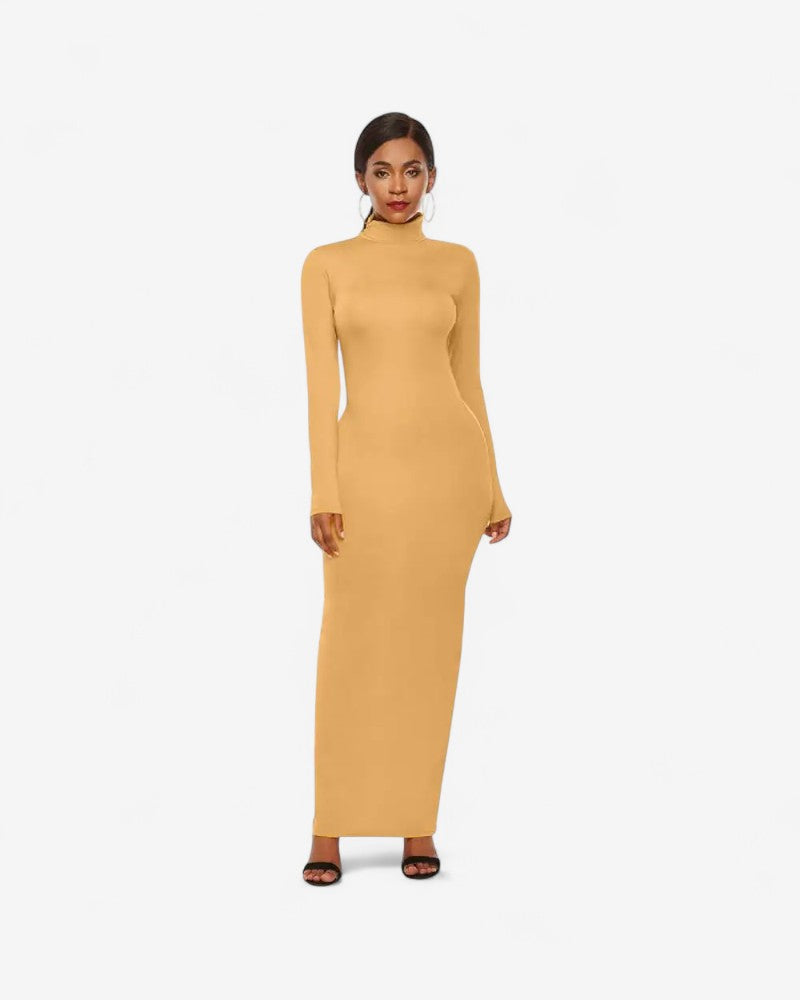 VELLURA | SCULPTING HIGH-NECK DRESS