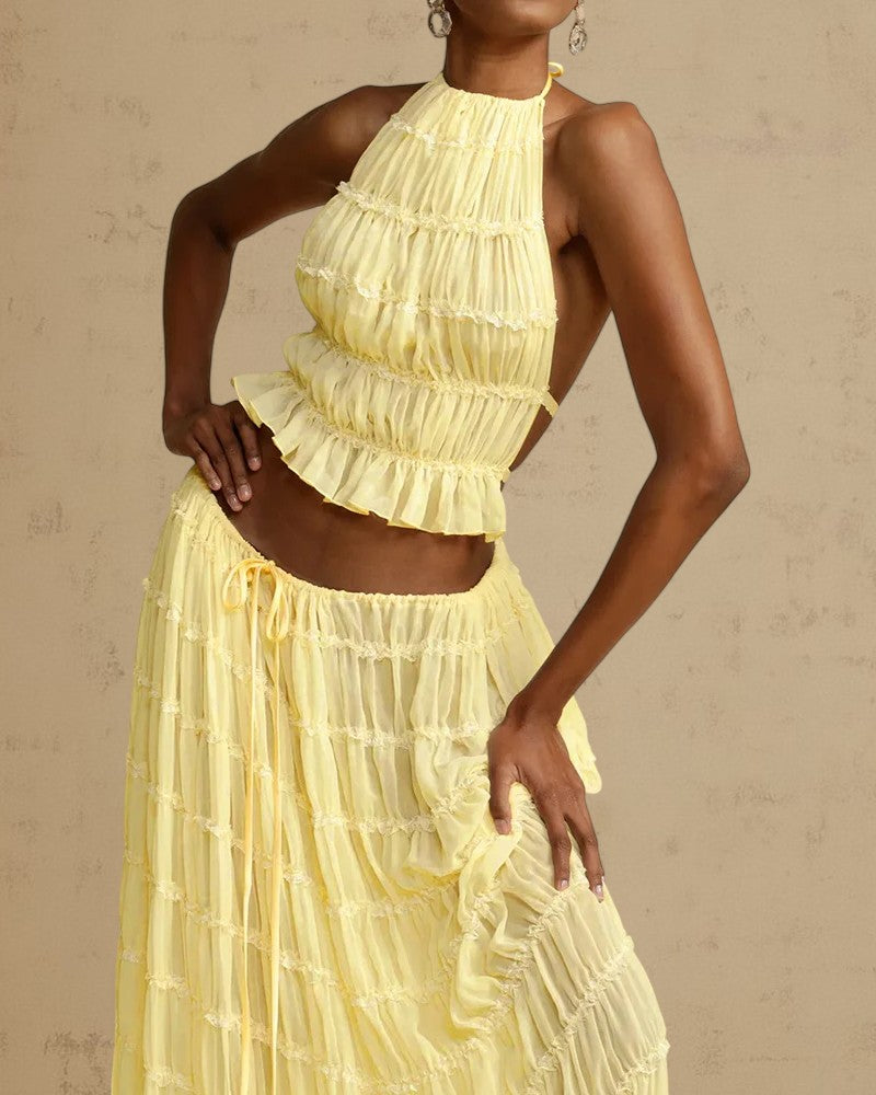 VALISSÉ | SHEER RUCHED SET
