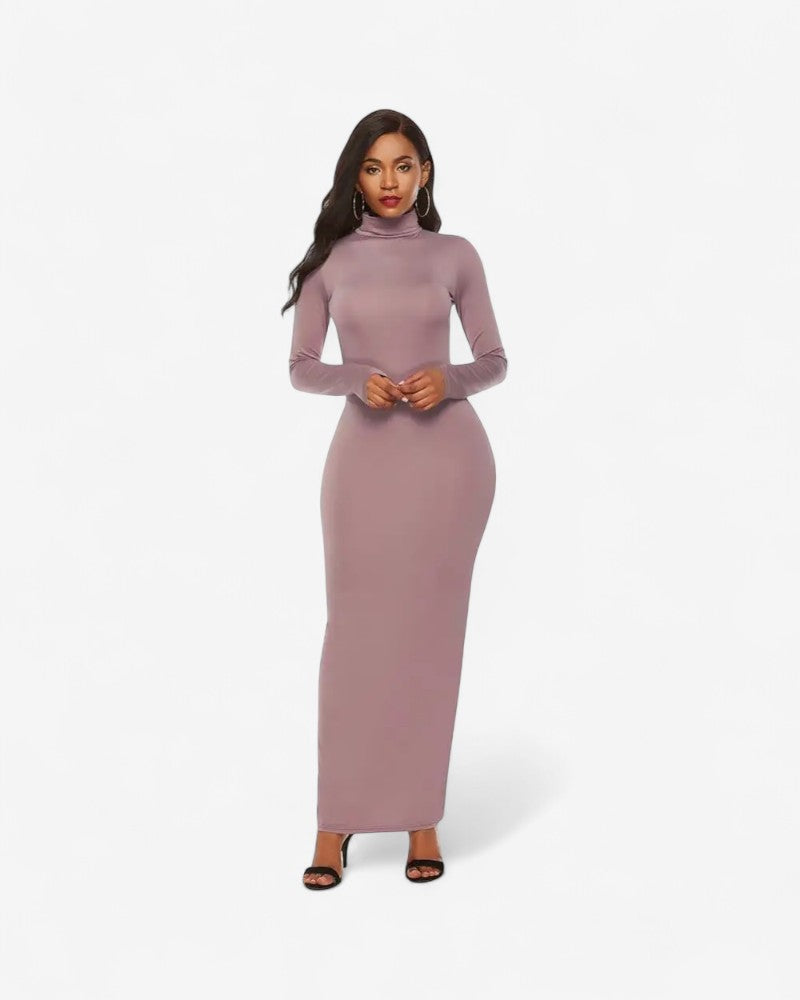 VELLURA | SCULPTING HIGH-NECK DRESS