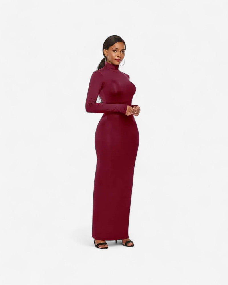 VELLURA | SCULPTING HIGH-NECK DRESS