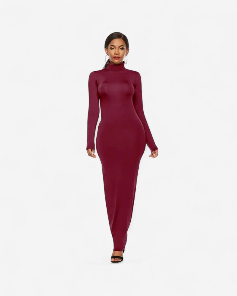 VELLURA | SCULPTING HIGH-NECK DRESS