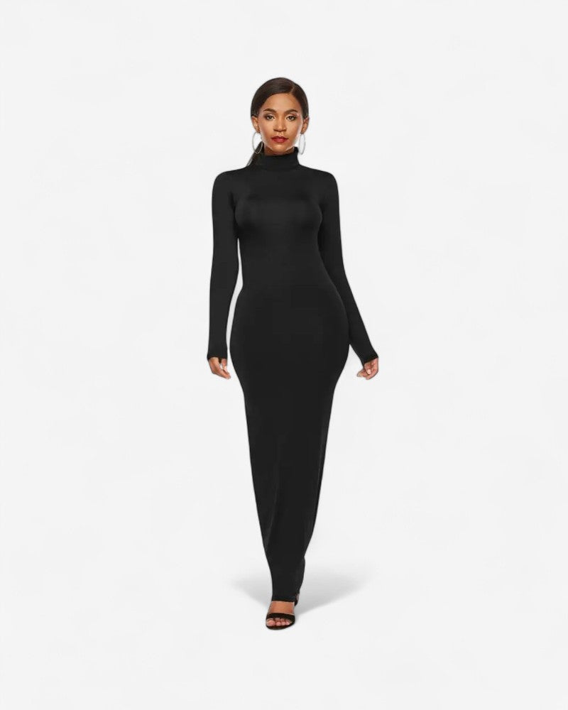 VELLURA | SCULPTING HIGH-NECK DRESS