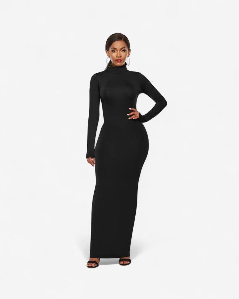 VELLURA | SCULPTING HIGH-NECK DRESS