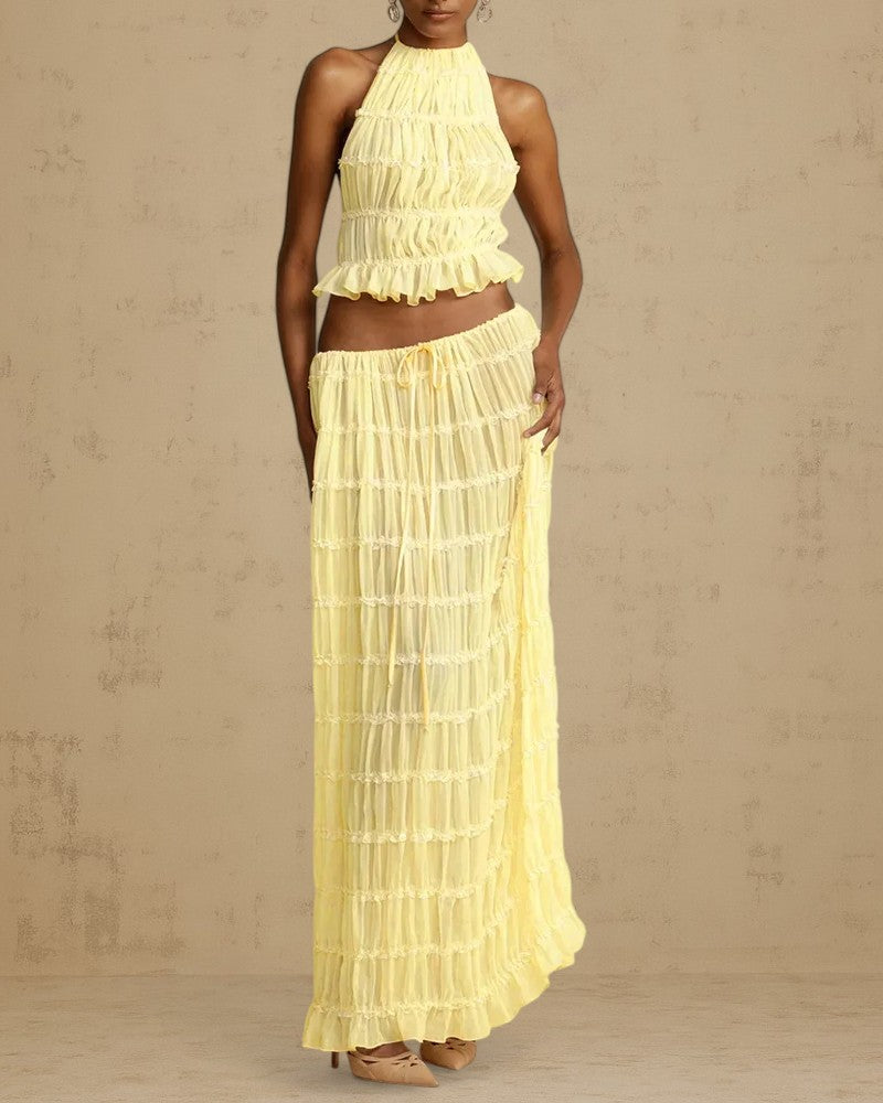 VALISSÉ | SHEER RUCHED SET