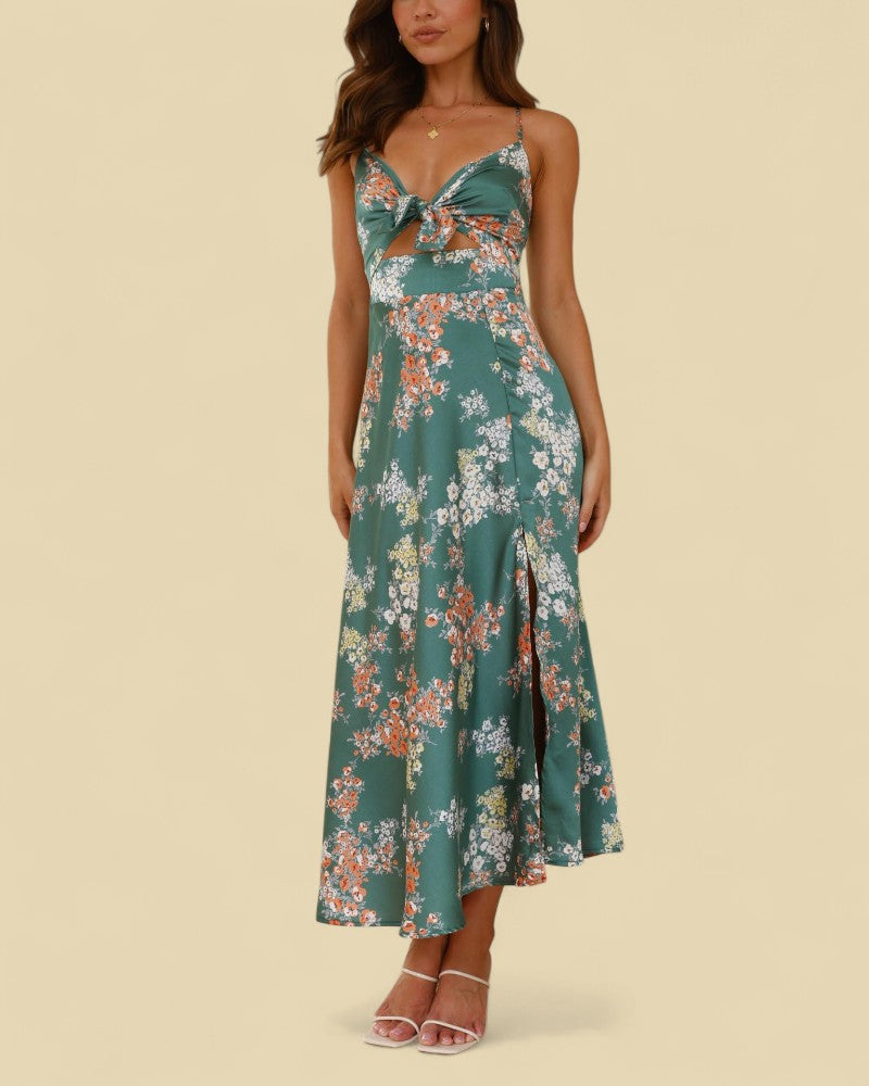 VERDENA | SATIN FLORAL DRESS