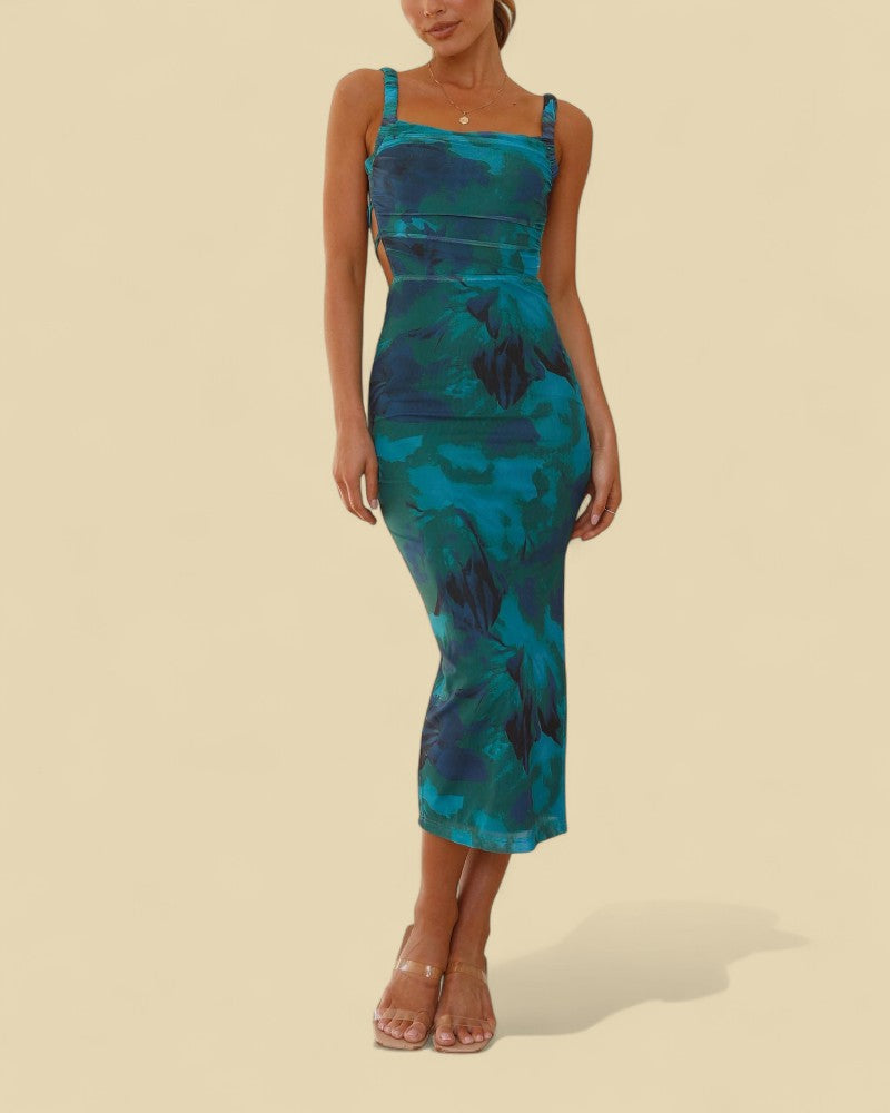 VALENCIA | TEAL BLOOM DRESS