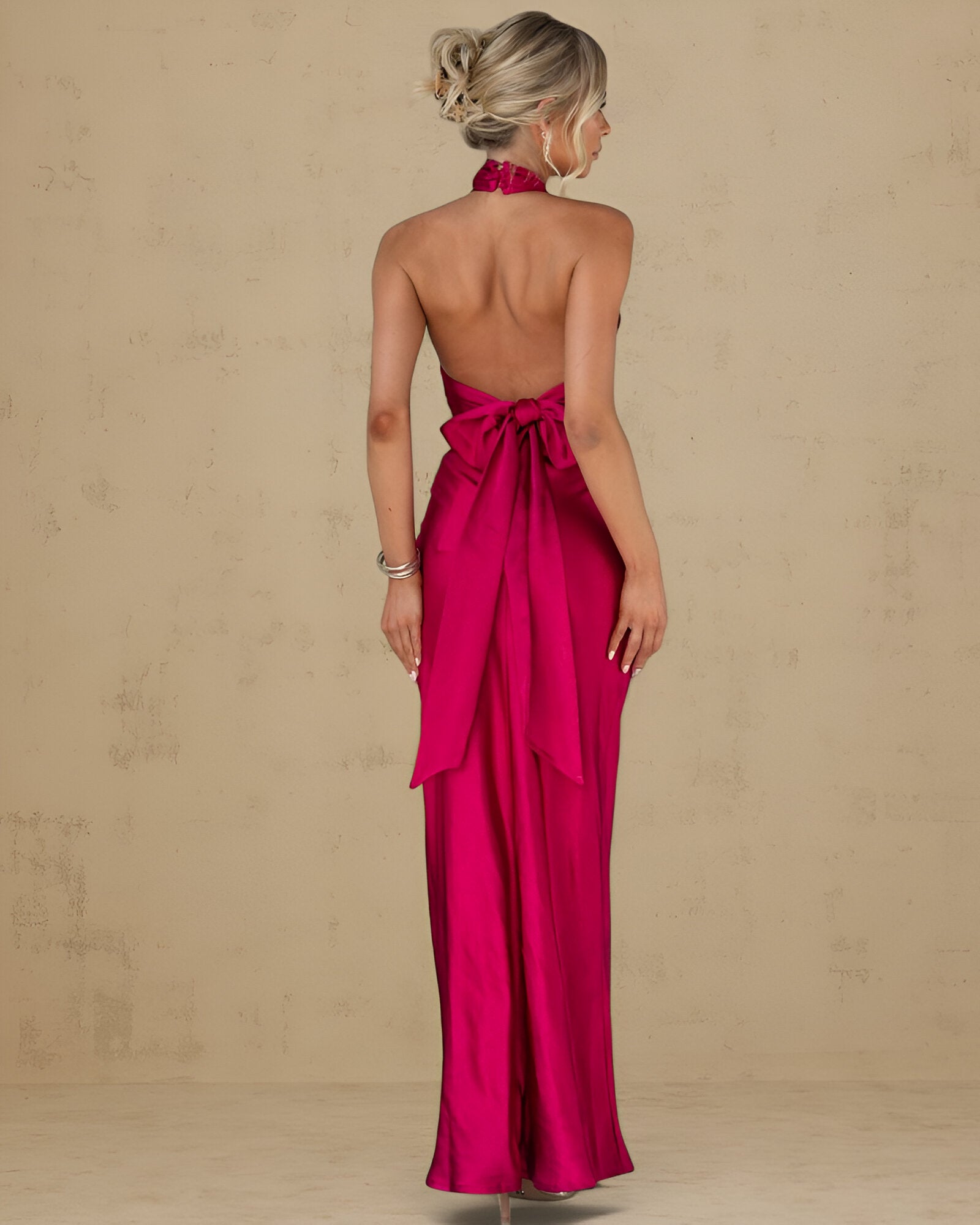 VIRELLE | BOW-TIED OPEN BACK DRESS