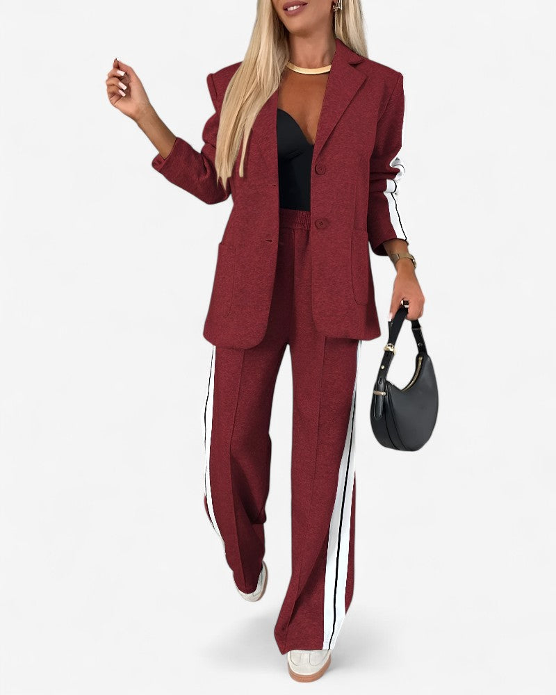 MIRONA | STRIPED PANEL LOUNGE SUIT