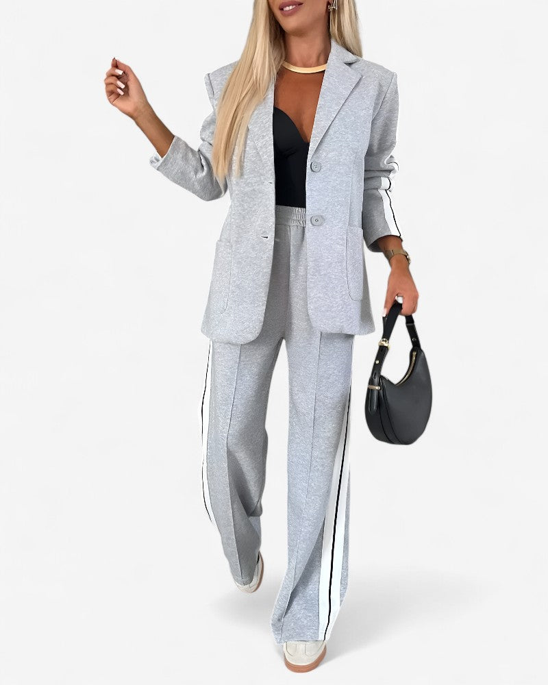 MIRONA | STRIPED PANEL LOUNGE SUIT