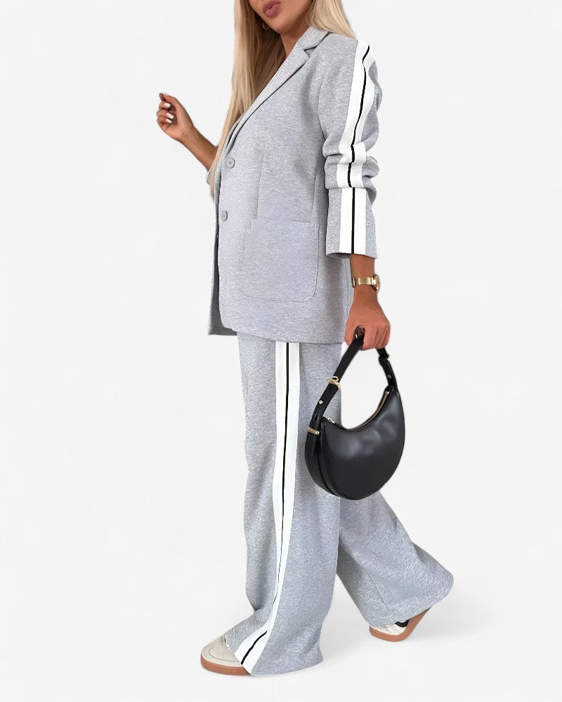 MIRONA | STRIPED PANEL LOUNGE SUIT