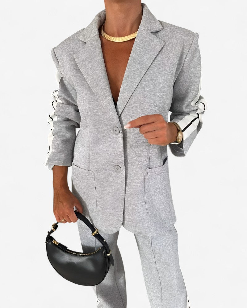 MIRONA | STRIPED PANEL LOUNGE SUIT