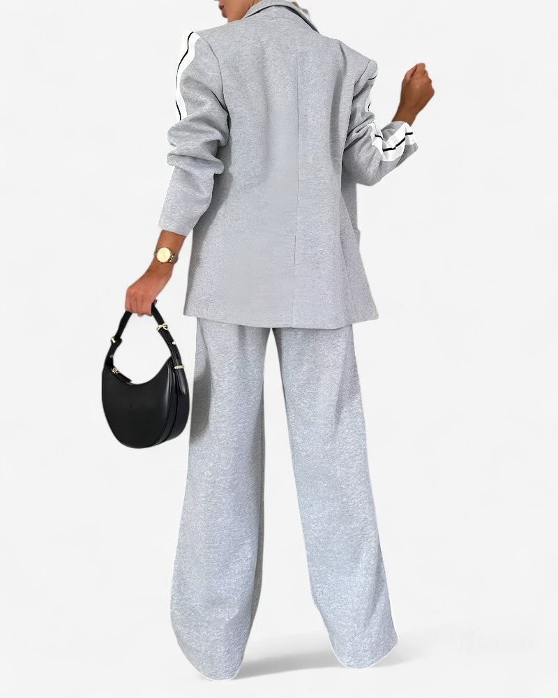 MIRONA | STRIPED PANEL LOUNGE SUIT