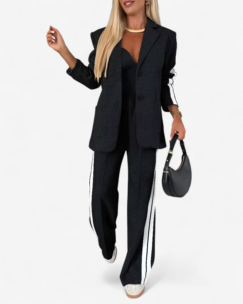 MIRONA | STRIPED PANEL LOUNGE SUIT