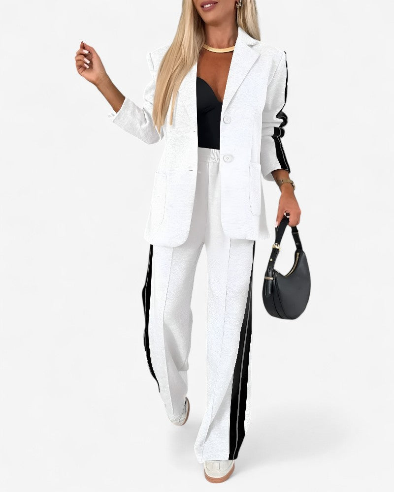 MIRONA | STRIPED PANEL LOUNGE SUIT