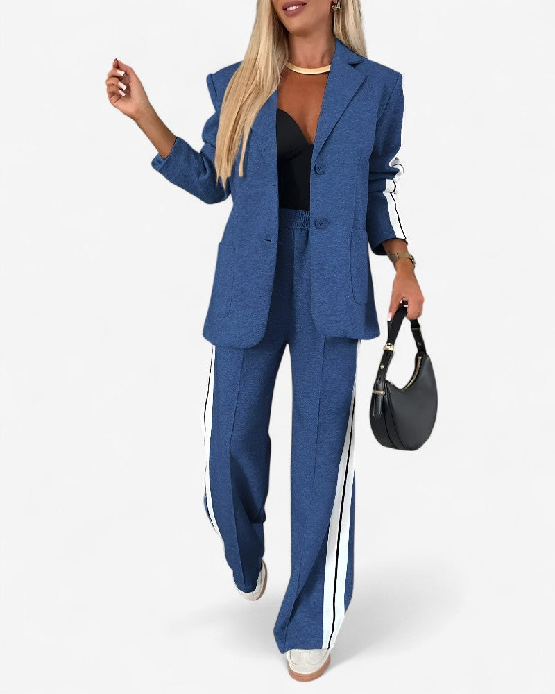 MIRONA | STRIPED PANEL LOUNGE SUIT