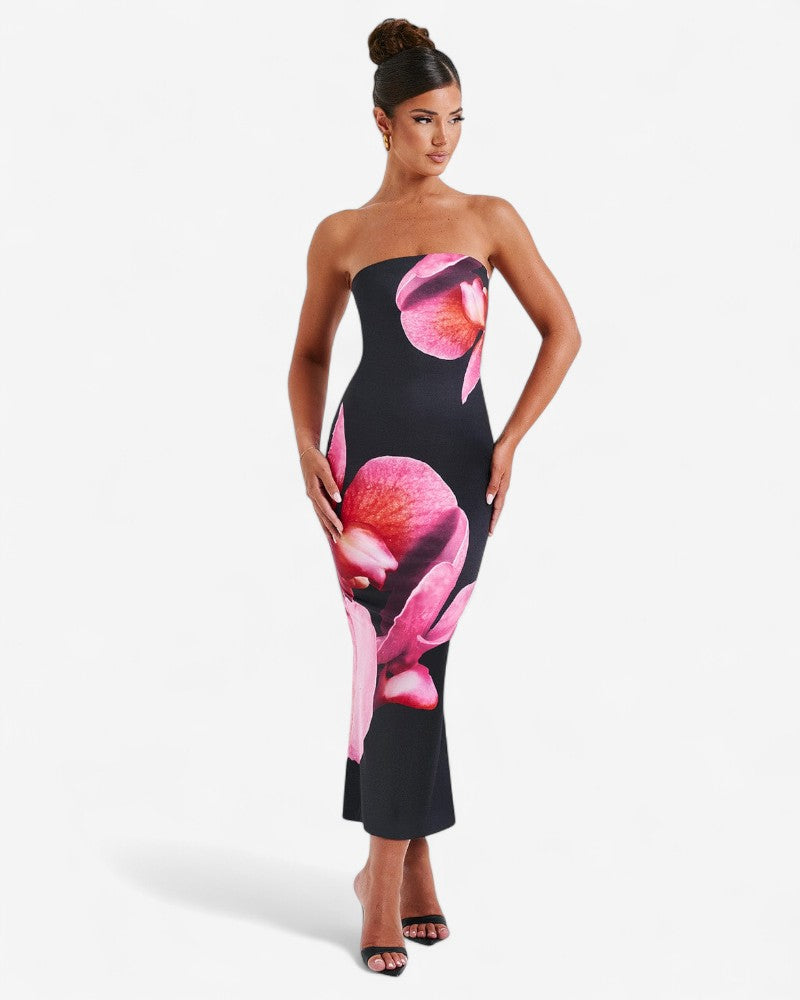 MIRALÈA | GRAPHIC FLORAL DRESS