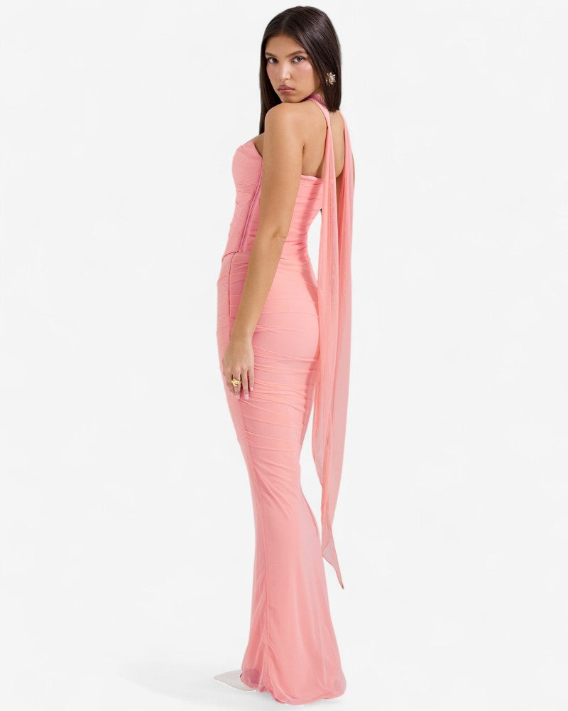 MARZELLA | CORSET HALTER DRESS