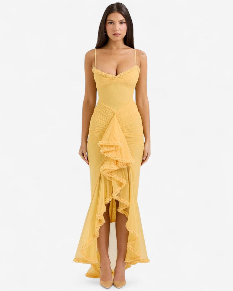 SORAYA | CASCADING RUFFLE DRESS