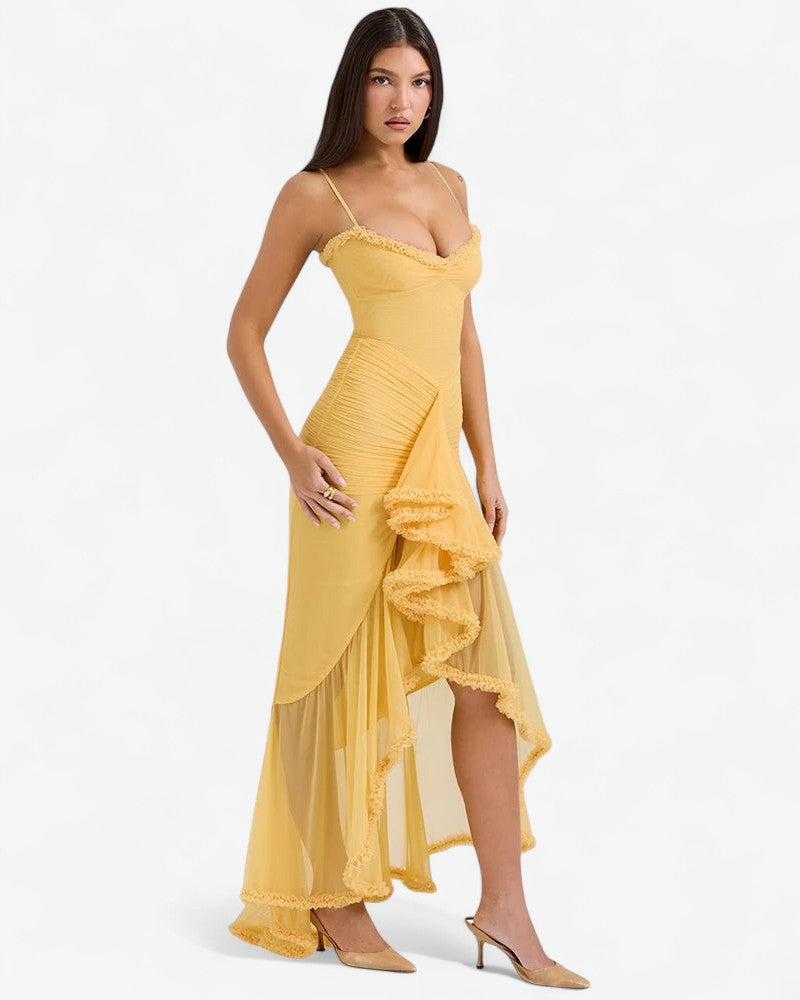 SORAYA | CASCADING RUFFLE DRESS