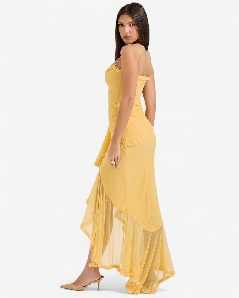 SORAYA | CASCADING RUFFLE DRESS