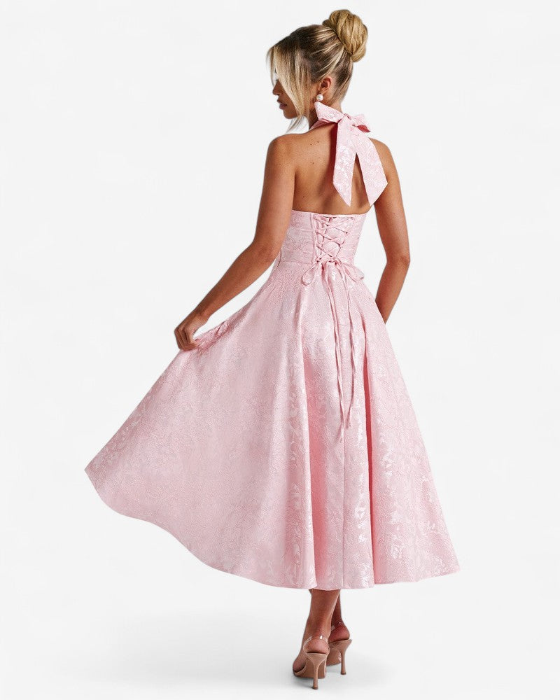 CASTELINA | HALTER CORSET DRESS