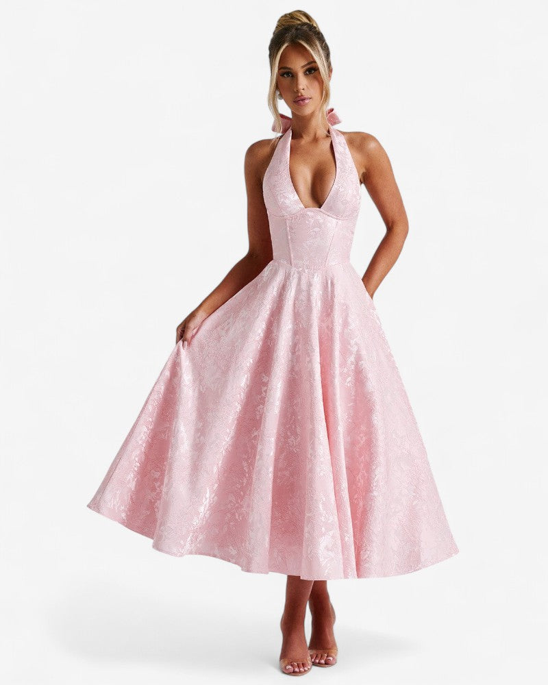 CASTELINA | HALTER CORSET DRESS