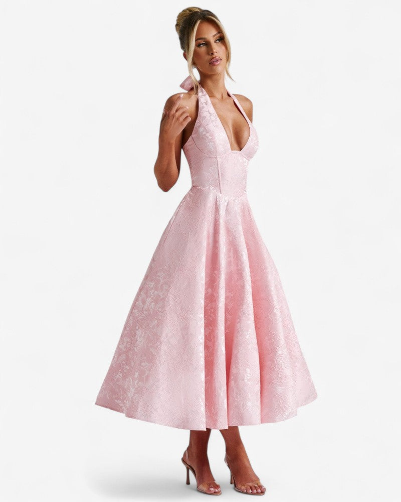 CASTELINA | HALTER CORSET DRESS