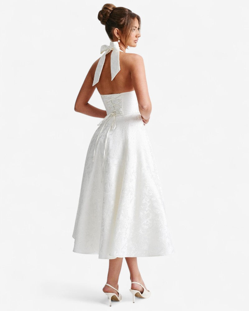 CASTELINA | HALTER CORSET DRESS