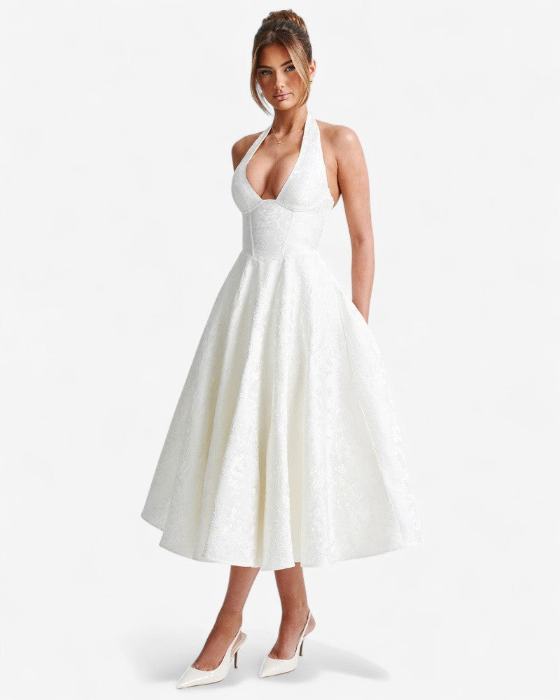 CASTELINA | HALTER CORSET DRESS