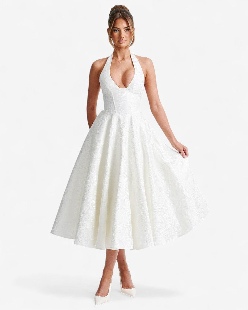 CASTELINA | HALTER CORSET DRESS