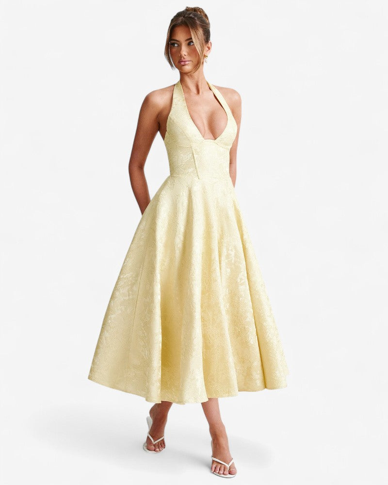 CASTELINA | HALTER CORSET DRESS