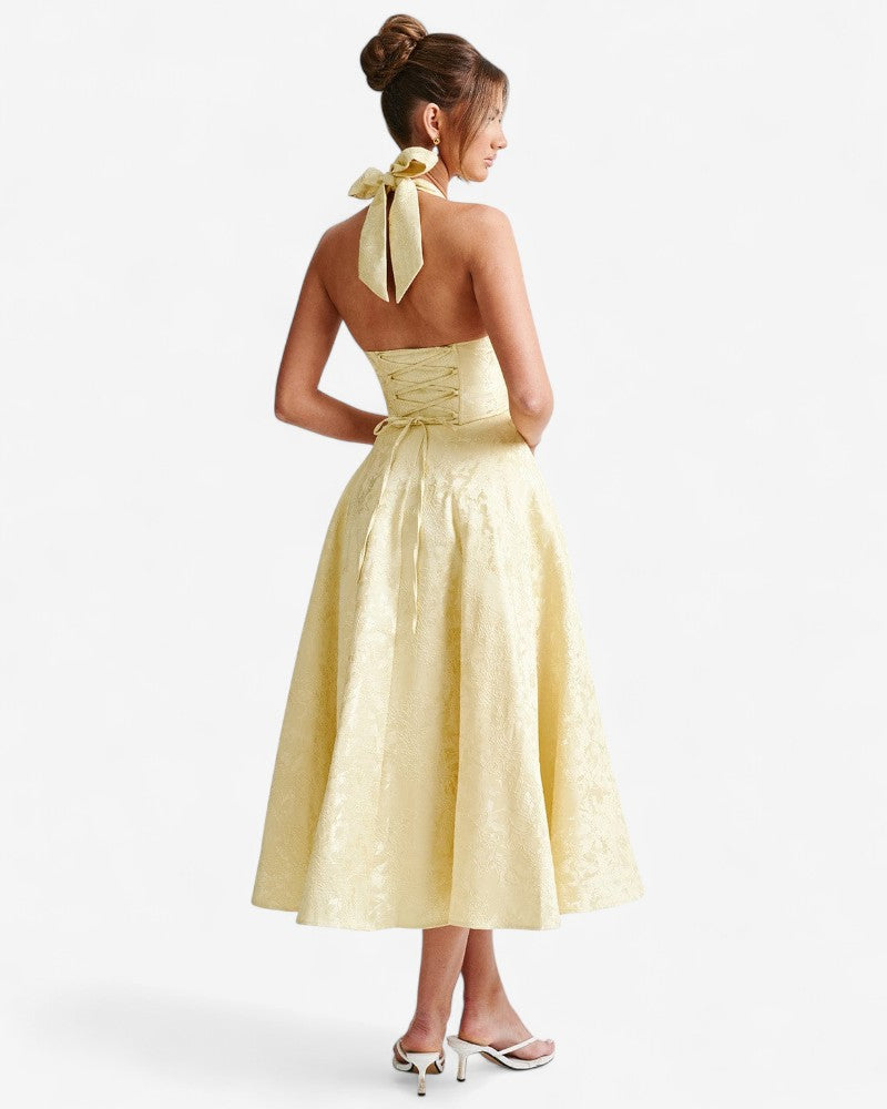 CASTELINA | HALTER CORSET DRESS