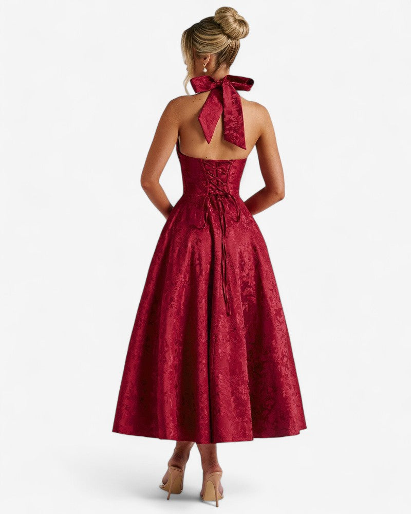 CASTELINA | HALTER CORSET DRESS