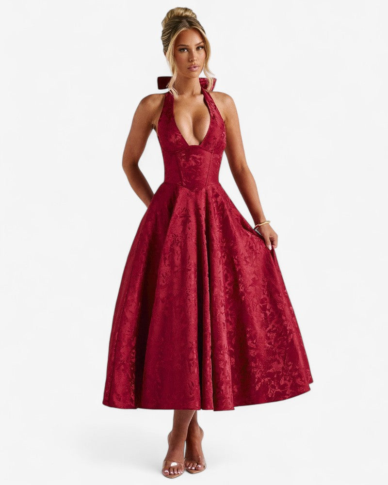 CASTELINA | HALTER CORSET DRESS