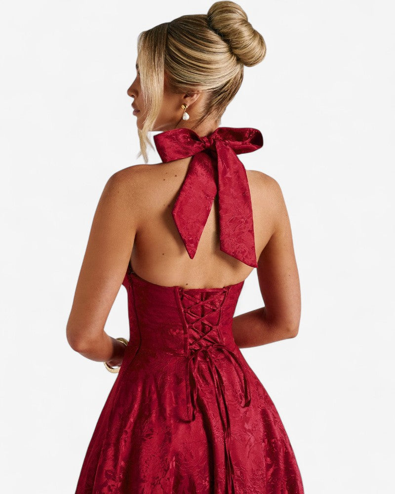 CASTELINA | HALTER CORSET DRESS