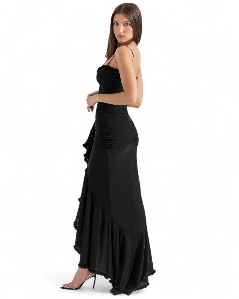 SORAYA | CASCADING RUFFLE DRESS
