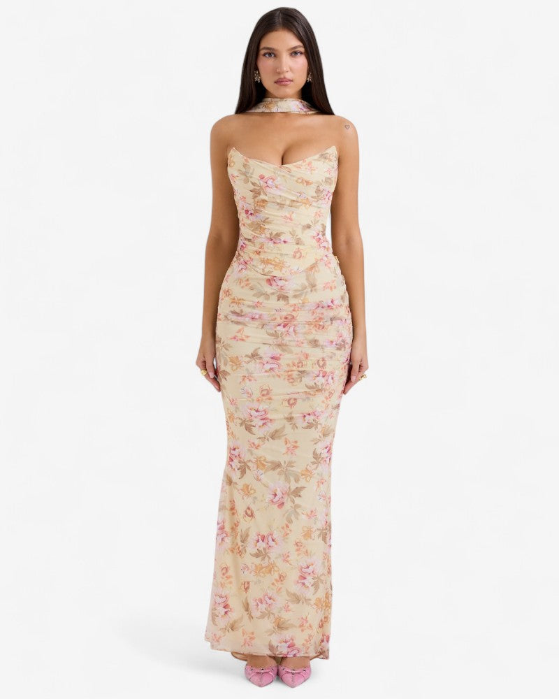 MARZELLA | CORSET HALTER DRESS
