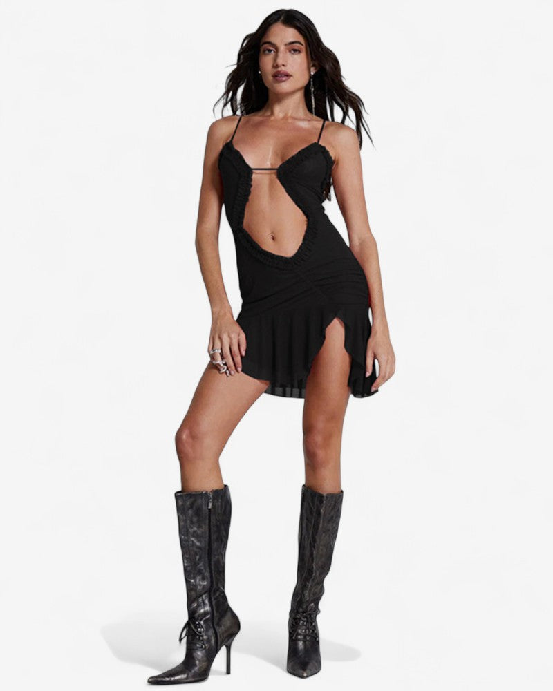 NOVAÉL | CUT-OUT MESH DRESS