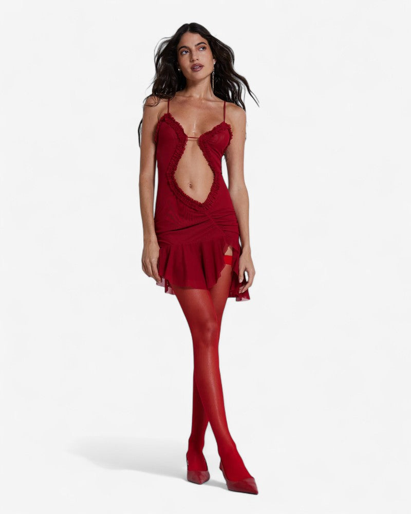 NOVAÉL | CUT-OUT MESH DRESS
