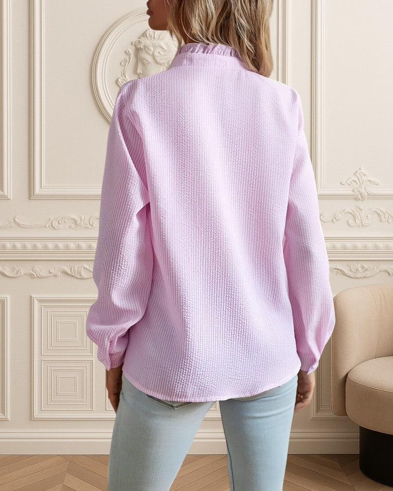 LUNERA | GATHERED RUFFLE BLOUSE