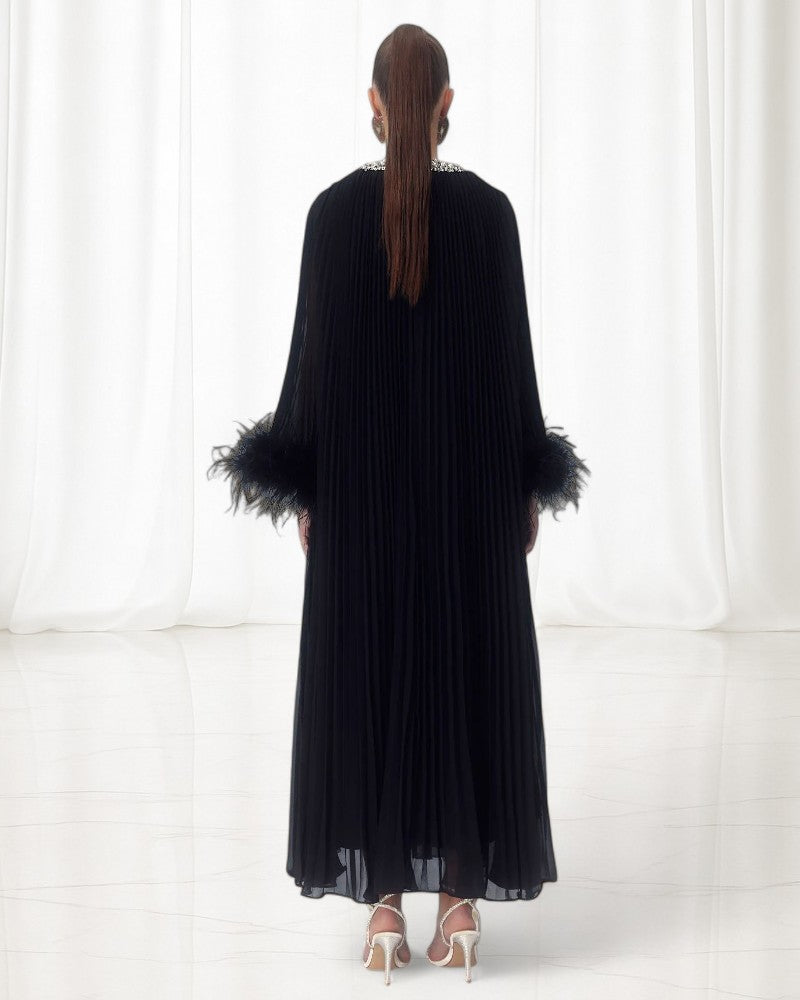 VARELLA | CRYSTAL NECKLINE DRESS