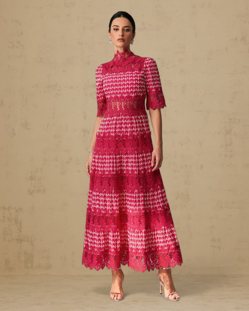 AMAREYA | SCALLOPED LACE DRESS