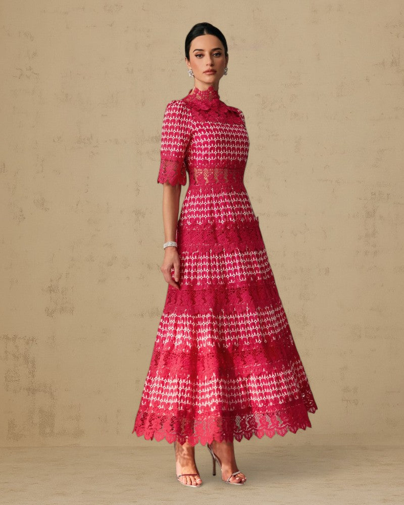 AMAREYA | SCALLOPED LACE DRESS