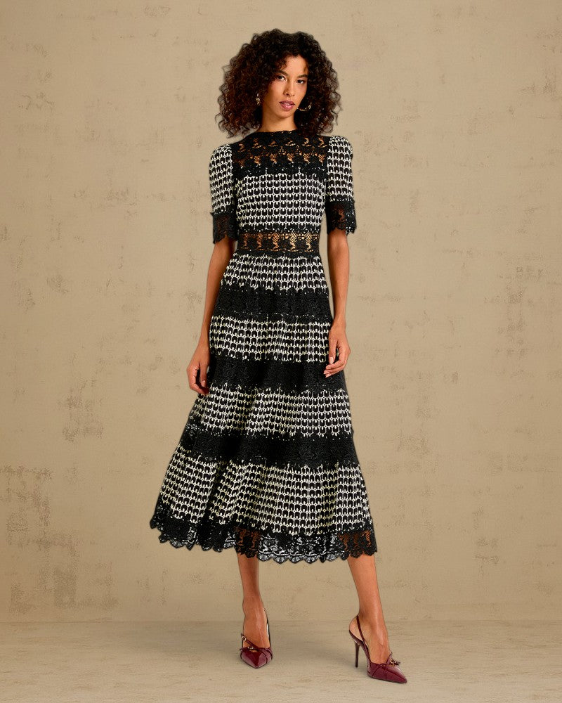 AMAREYA | SCALLOPED LACE DRESS