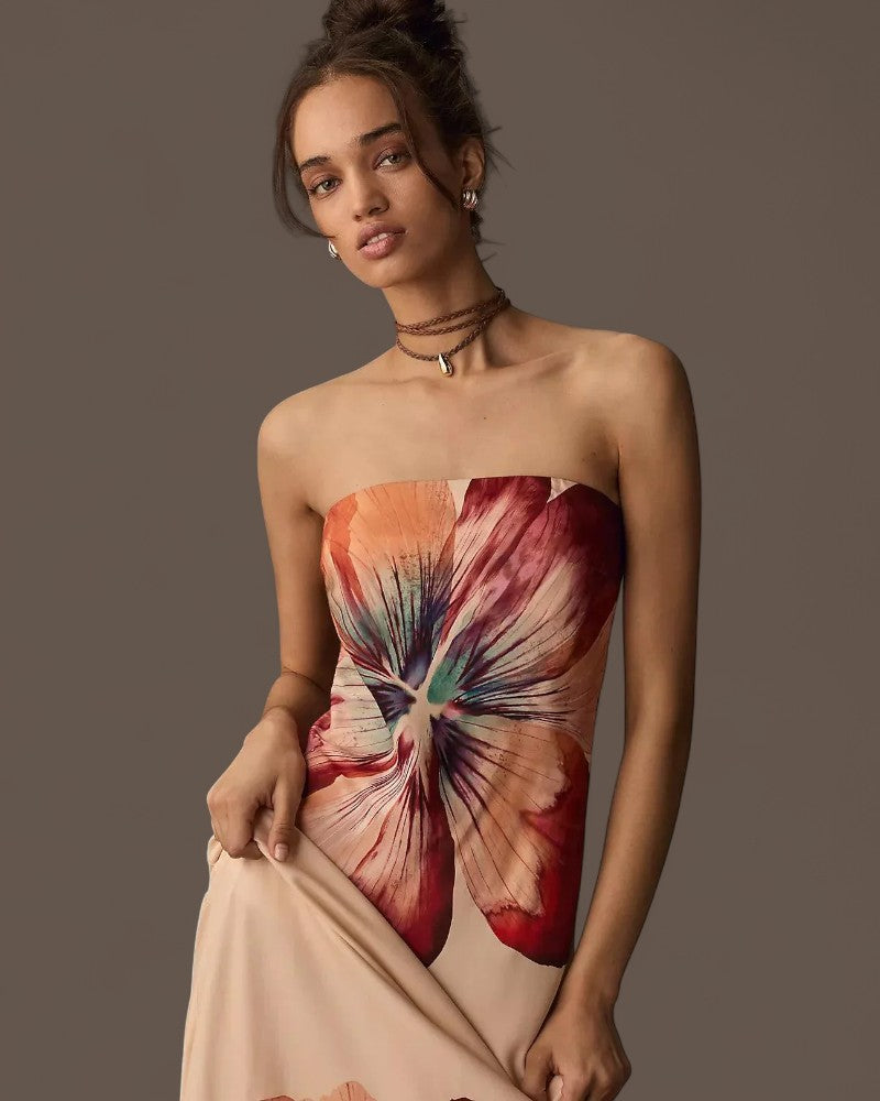 FLORIANA | STRAPLESS BLOOM DRESS