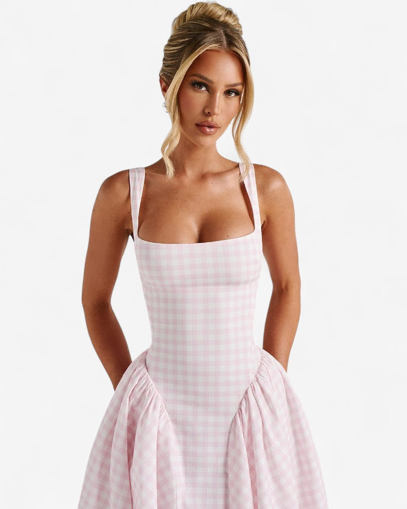 MONDEA | STRUCTURED GINGHAM DRESS
