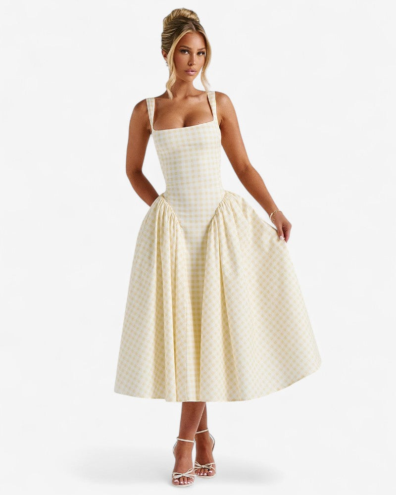 MONDEA | STRUCTURED GINGHAM DRESS