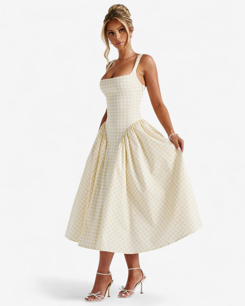 MONDEA | STRUCTURED GINGHAM DRESS